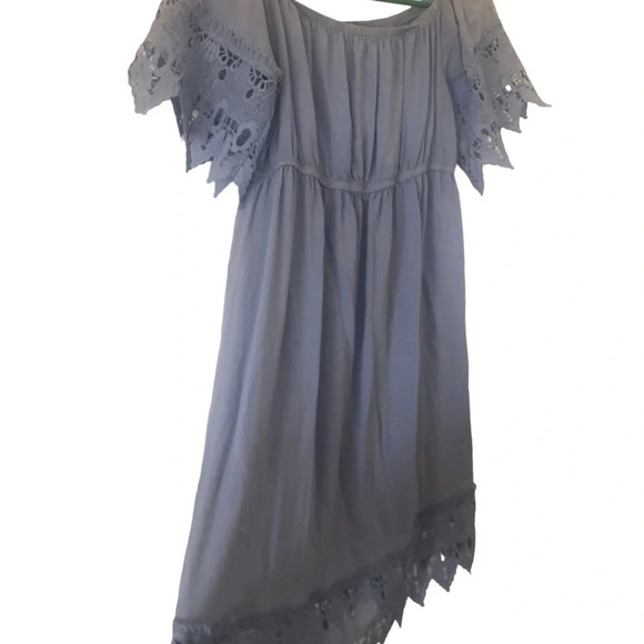 Haute Monde coquette girl light blue embroidered lace dress soft girl boho - Picture 4 of 6